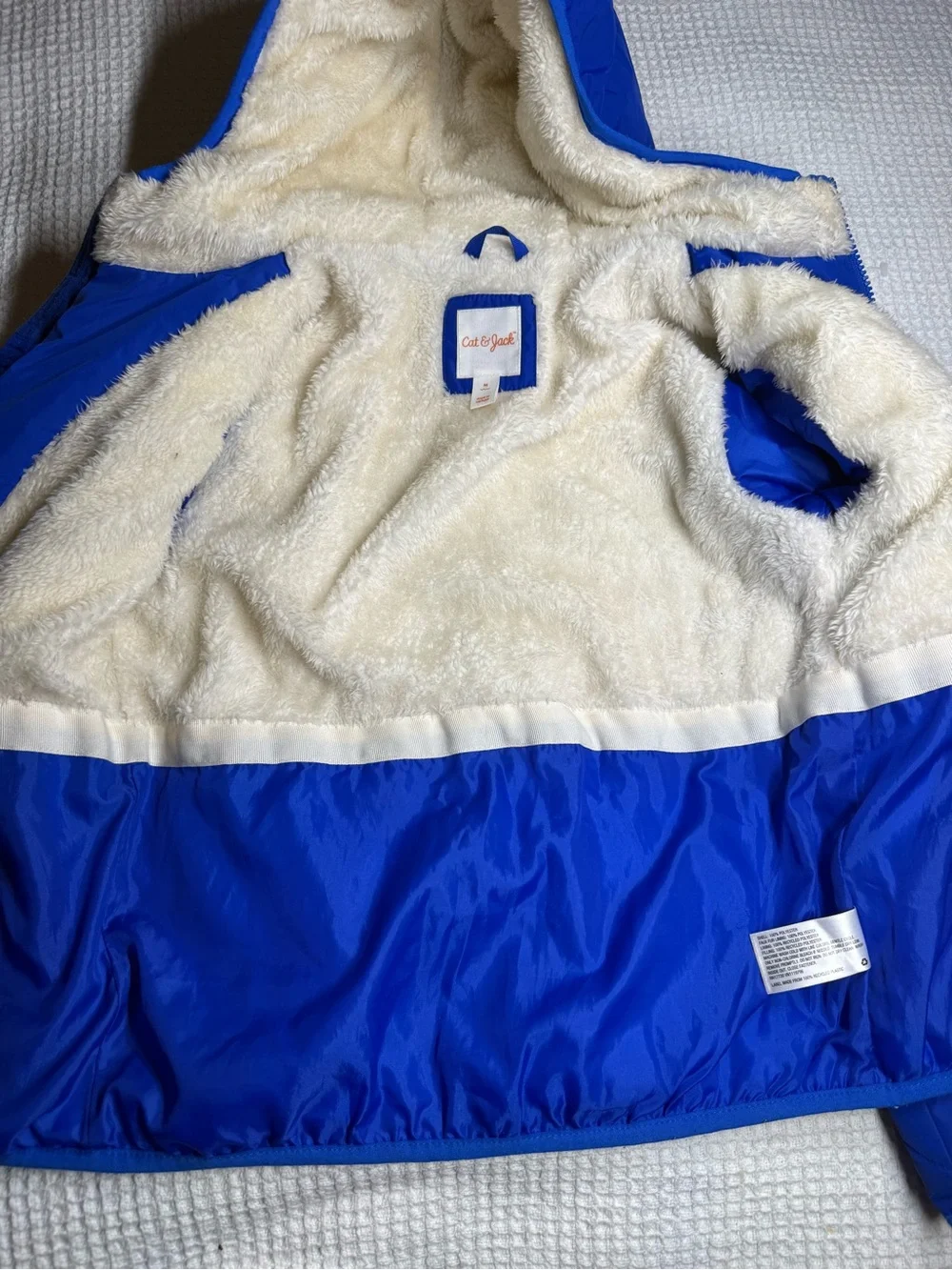 Cat & Jack Royal Blue Quilted Hooded Puffer Jacket